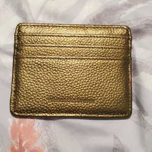 Samantha Brown gold credit card case holder